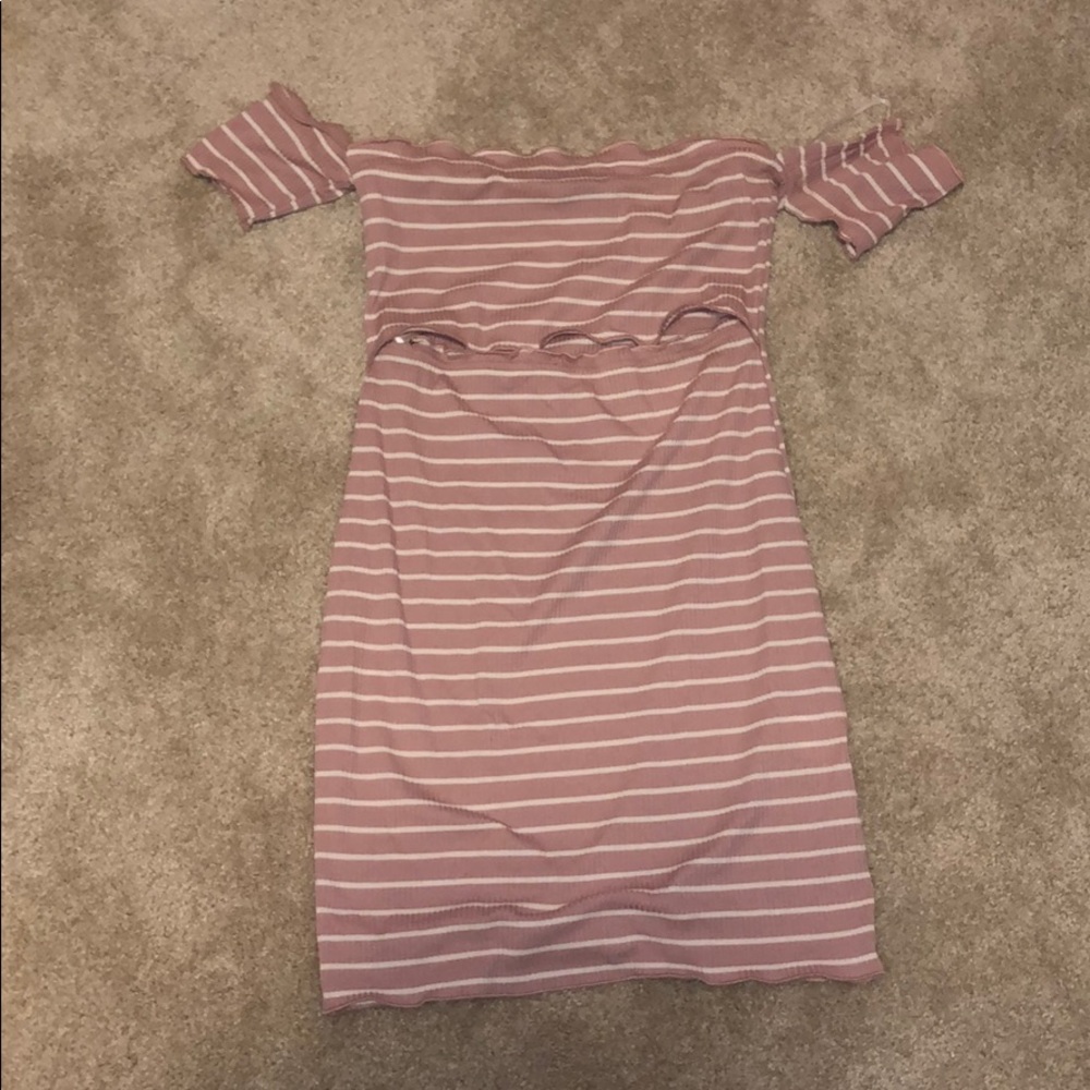 Shein pink and white sundress